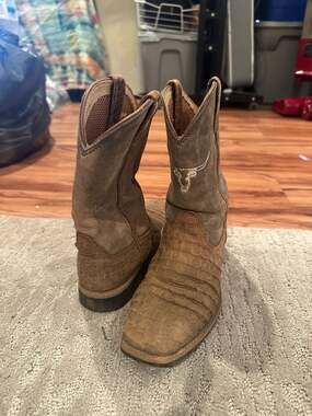 Twisted X® Children's Chocolate & Dusty Blue Boots YTH0017 Size 2